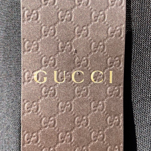 NWT GUCCI Authentic Cardigan - sheer black / metallized gold trim (med) - Picture 3 of 6